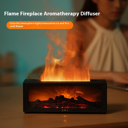 3D Flame Aromatherapy Humidifier – Essential Oil Diffuser & LED Fireplace Mist