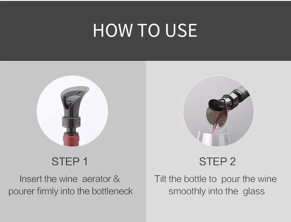 2-in-1 Wine Pourer & Fresh Keeping Stopper – Petal Design