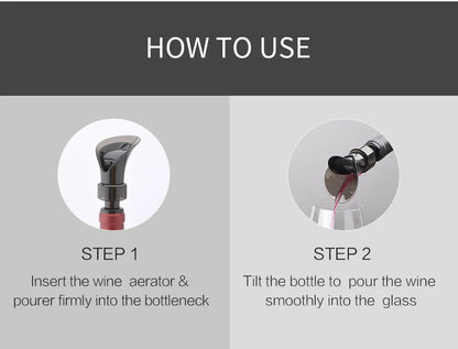 2-in-1 Wine Pourer & Fresh Keeping Stopper – Petal Design