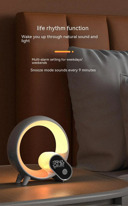 Creative Q Smart Sunrise Alarm Clock with Bluetooth Speaker & Ambient Light