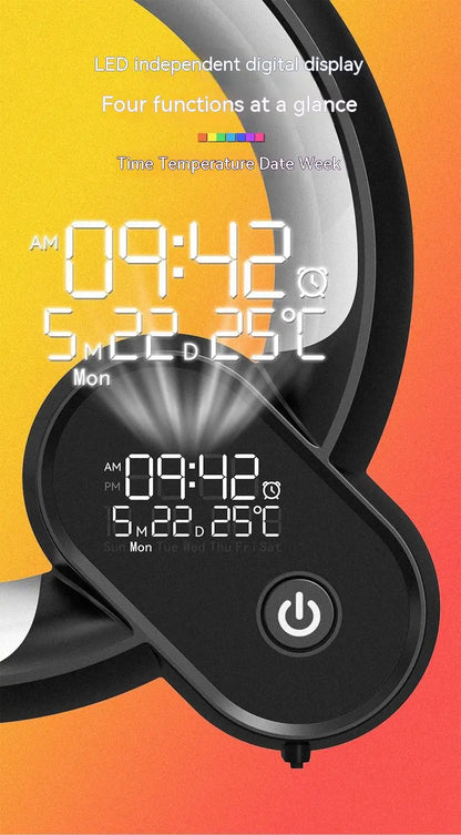 Creative Q Smart Sunrise Alarm Clock with Bluetooth Speaker & Ambient Light