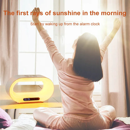 3-in-1 Smart LED Night Light with Wireless Charger & Alarm Clock