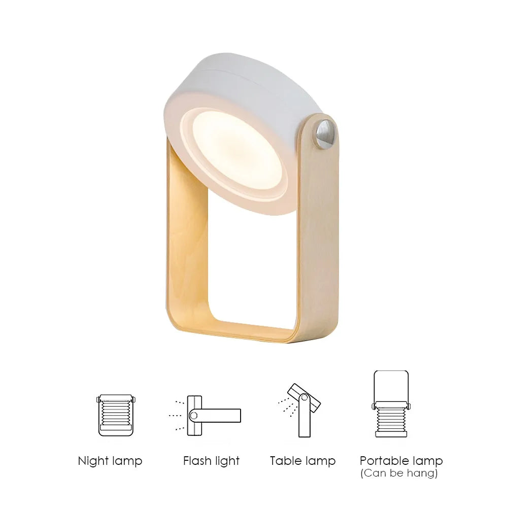 Foldable Touch LED Night Light – USB Rechargeable Portable
