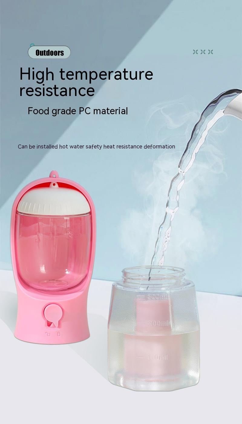 3-in-1 Portable Pet Travel Water Bottle – Food Container & Waste Bag Holder
