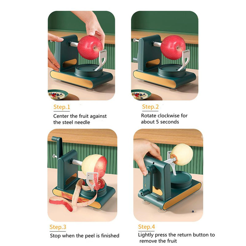3-in-1 Hand Crank Apple Peeler, Slicer & Corer
