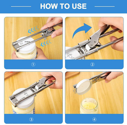 Adjustable Jar & Bottle Opener – Easy Grip Lid Remover