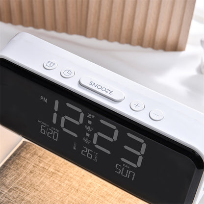 3-in-1 Smart Bedside Lamp | Wireless Charger + Alarm Clock + Ambient Light