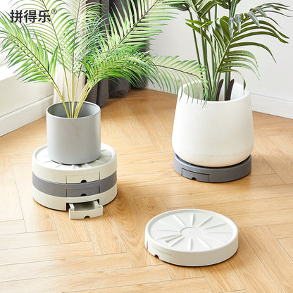 Rolling Plant Pot Tray – Mobile Flowerpot Stand with Wheels