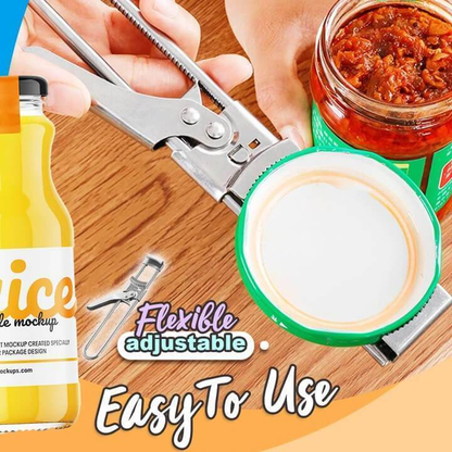 Adjustable Jar & Bottle Opener – Easy Grip Lid Remover