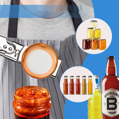 Adjustable Jar & Bottle Opener – Easy Grip Lid Remover