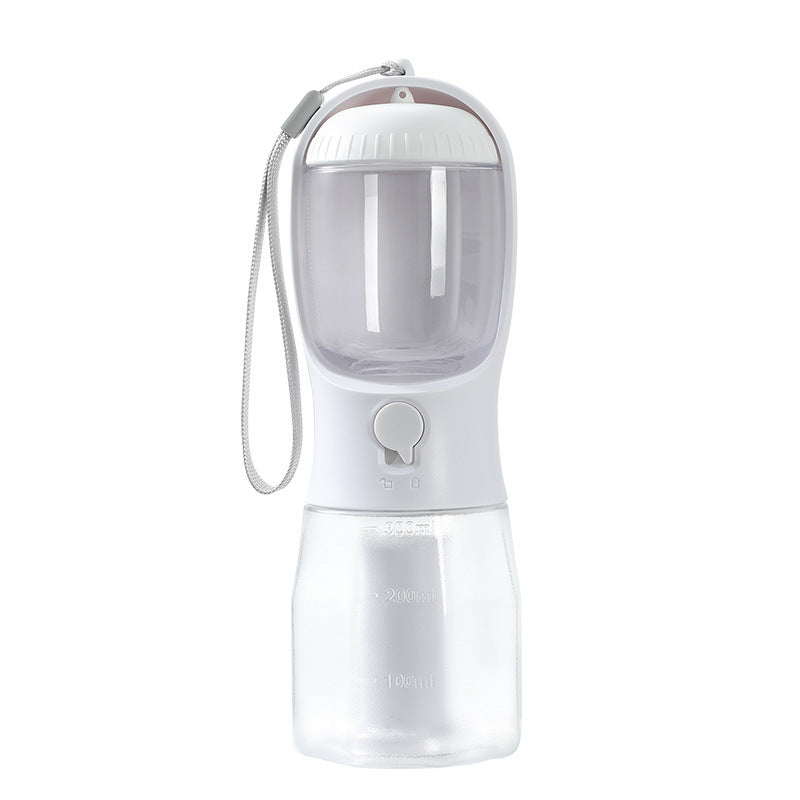 3-in-1 Portable Pet Travel Water Bottle – Food Container & Waste Bag Holder
