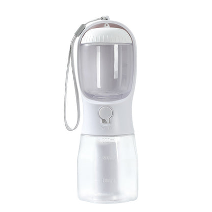 3-in-1 Portable Pet Travel Water Bottle – Food Container & Waste Bag Holder