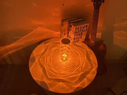 LED Rose Diamond Table Lamp – Romantic Crystal Ambient Light