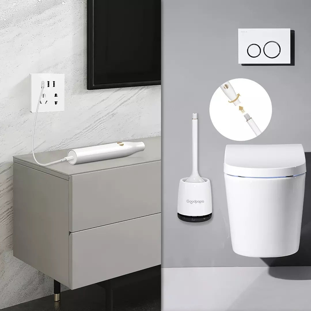 Electric Self-Rotating Toilet Cleaning Brush