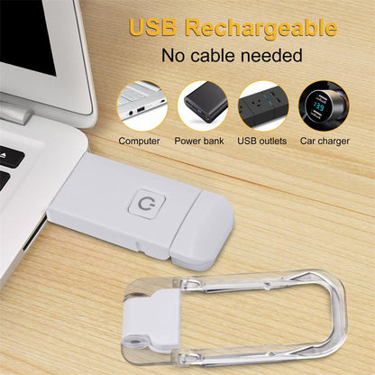 USB Rechargeable Clip-On Book Light – Adjustable Eye Protection Reading Lamp
