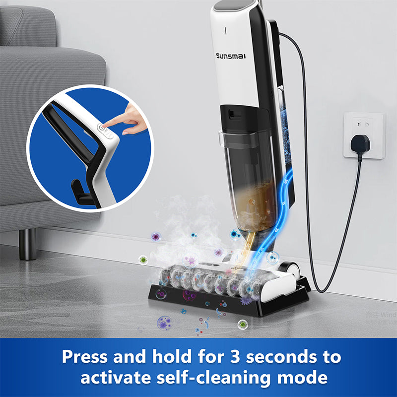 4-in-1 Steam Vacuum Mop – Wet, Dry, Vacuum & Self-Cleaning Floor Cleaner