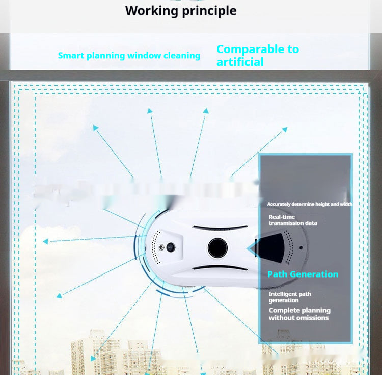 Automatic Window Cleaning Robot – Smart Glass Cleaner with Remote Control