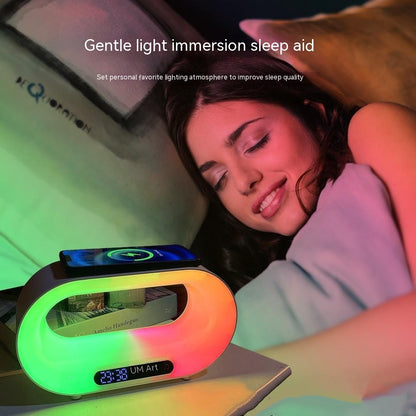 3-in-1 Smart LED Night Light with Wireless Charger & Alarm Clock