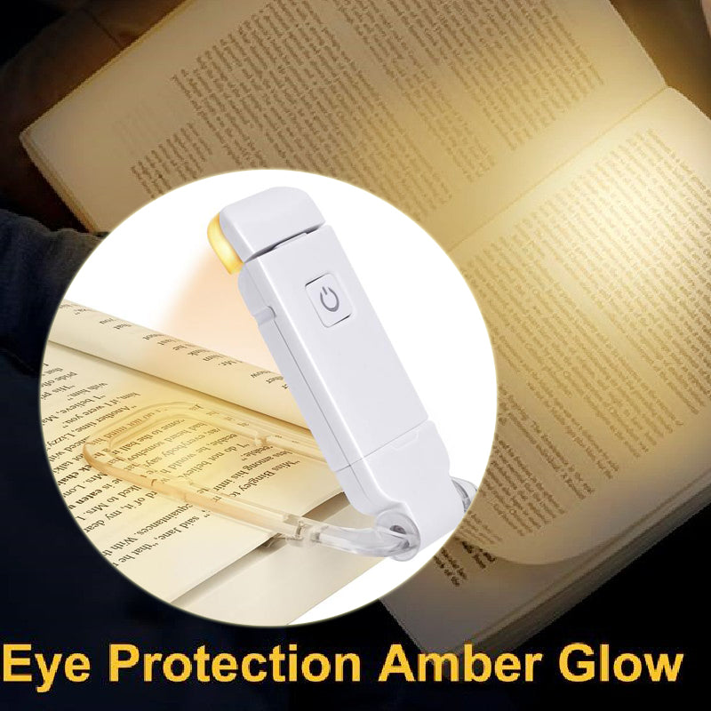 USB Rechargeable Clip-On Book Light – Adjustable Eye Protection Reading Lamp