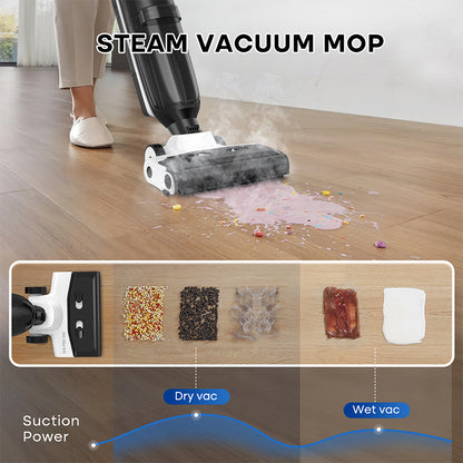 4-in-1 Steam Vacuum Mop – Wet, Dry, Vacuum & Self-Cleaning Floor Cleaner