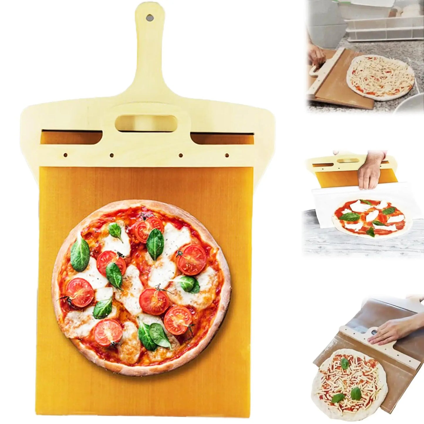Sliding Pizza Peel Board – Non-Stick Pizza Transfer Shovel