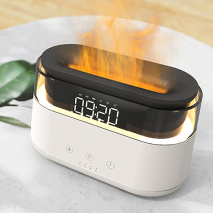 Flame Humidifier with Clock – Smart Aroma Diffuser & Timer for Bedroom