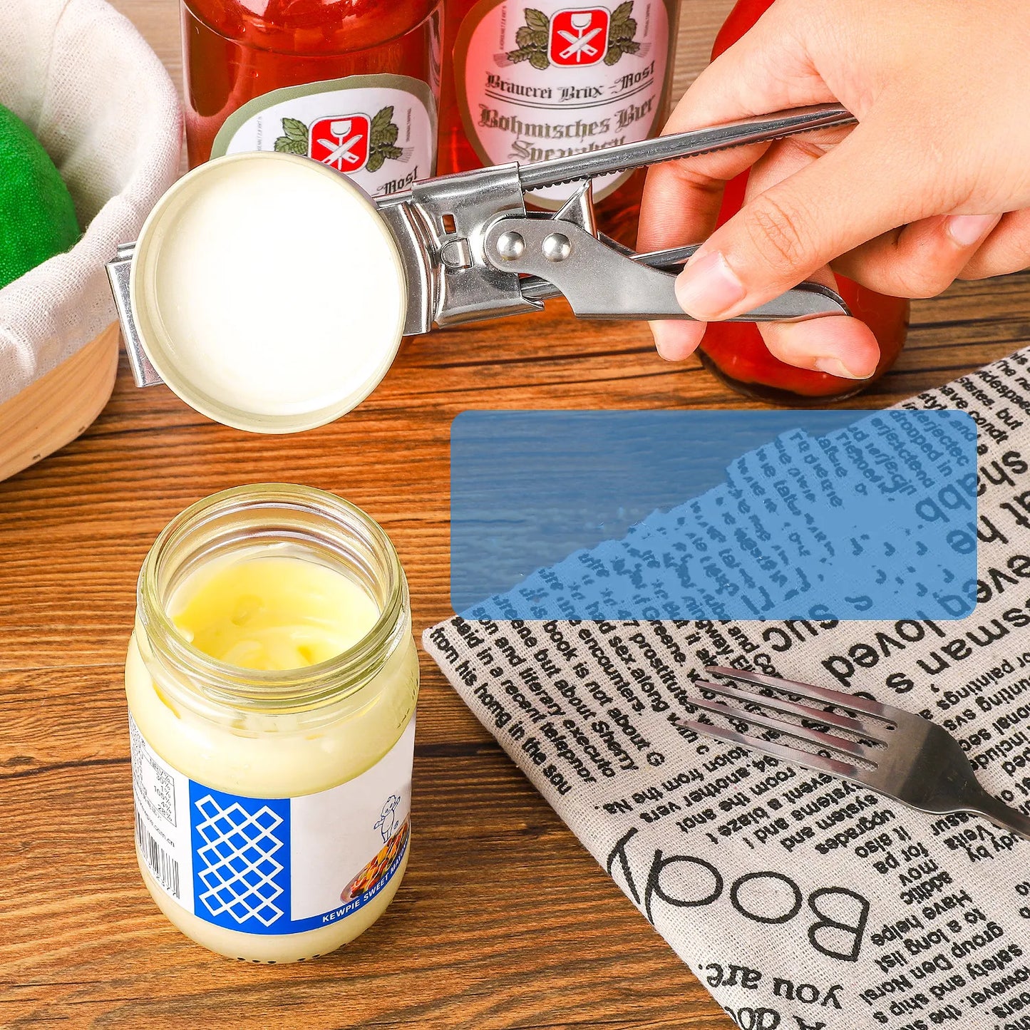 Adjustable Jar & Bottle Opener – Easy Grip Lid Remover