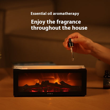 3D Flame Aromatherapy Humidifier – Essential Oil Diffuser & LED Fireplace Mist
