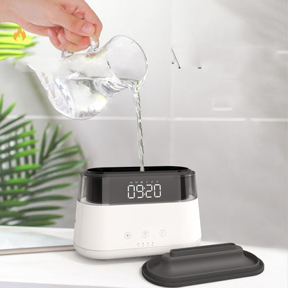 Flame Humidifier with Clock – Smart Aroma Diffuser & Timer for Bedroom