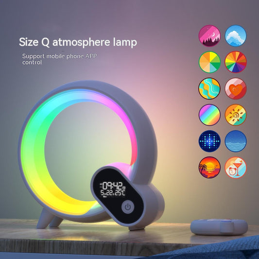 Creative Q Smart Sunrise Alarm Clock with Bluetooth Speaker & Ambient Light